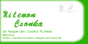milemon csonka business card